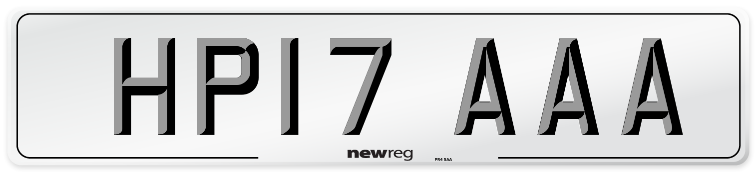 HP17 AAA Number Plate from New Reg